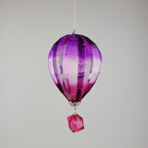 Ganz Hot Air Balloon Ornament Suncatcher Acrylic Crystal Expressions Pink 4.75in - Picture 10 of 10
